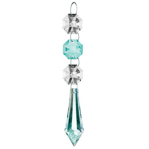 Light Aqua Icicle Chandelier Crystals Ornaments, Pack of 5 - Chandelier Design
