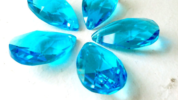 Aquamarine 38mm Teardrop Chandelier Crystals - ChandelierDesign