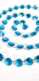 Aquamarine Yard Chandelier Crystals Garland - Ring Connectors - ChandelierDesign