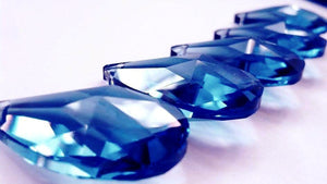 Cobalt Blue Teardrop Chandelier Crystals, Pack of 5 - ChandelierDesign