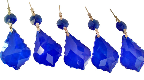 Cobalt Blue 50mm French Cut Chandelier Crystal Ornament - ChandelierDesign