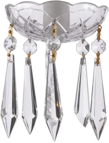 Clear Crystal Bobeche with 80mm Icicle Crystals for Chandeliers - ChandelierDesign