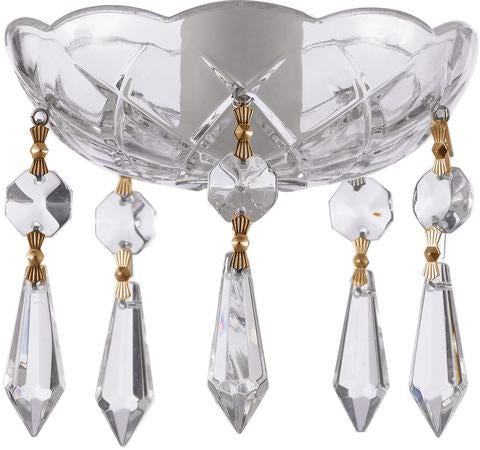 Clear Crystal Bobeche with 38mm Icicle Crystals for Chandeliers - ChandelierDesign
