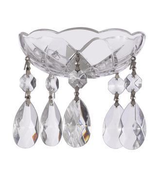 Clear Crystal Bobeche with 38mm Teardrop Crystals for Chandeliers Lead Crystal - ChandelierDesign