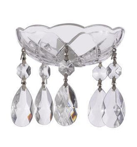 Clear Crystal Bobeche with 50mm Teardrop Crystals for Chandeliers Asfour Lead Crystal - ChandelierDesign