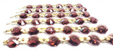 Burgundy Chandelier Crystal Garland, Purple Yard of Prisms - ChandelierDesign