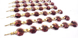 Burgundy Chandelier Crystal Garland, Purple Yard of Prisms - ChandelierDesign