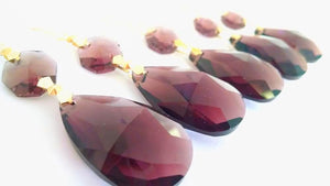 Burgundy Purple 38mm Teardrop Chandelier Crystal Ornaments - ChandelierDesign