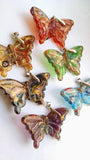 Glass Lampwork Butterfly Pendants - ChandelierDesign