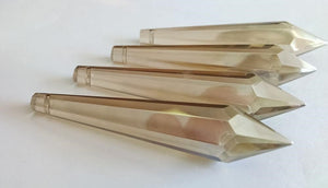 Champagne Icicle Chandelier Crystals, U-drop Pendant Pack of 5 - ChandelierDesign