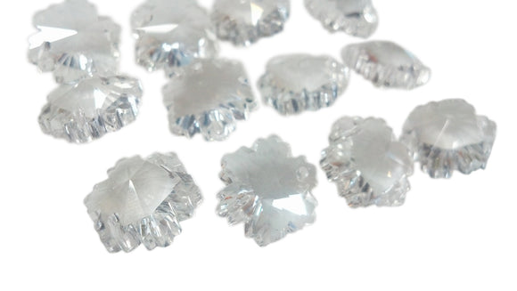 Clear Snowflake 14mm Beads Chandelier Crystals Prisms - ChandelierDesign