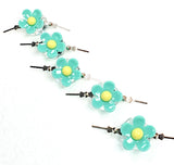 Aqua Daisies for Chandelier Pack of 5 Crystals, Chic Daisy Chandelier Decoration 80G - Chandelier Design