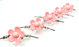 Pink Daisies for Chandelier Pack of 5 Crystals, Chic Daisy Chandelier Decoration 80F