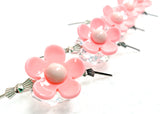 Pink Daisies for Chandelier Pack of 5 Crystals, Chic Daisy Chandelier Decoration 80F