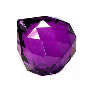 Dark Purple Ball Chandelier Crystals Faceted Prism - ChandelierDesign