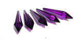 Dark Purple Icicle Chandelier Crystals, Pack of 5 Pendants - ChandelierDesign