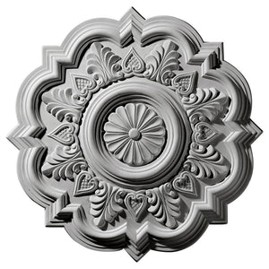 Grecian White Ceiling Medallion, 20.25" Shabby Chic - ChandelierDesign