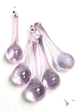 lilac gray chandelier crystal raindrops