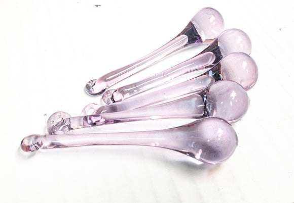 smokey lavender grey raindrop chandelier crystals