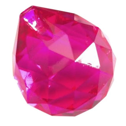 Fuchsia Pink Chandelier Crystal Faceted Ball Prism - ChandelierDesign