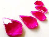 Fuchsia French Cut Chandelier Crystals Pack of 5 - ChandelierDesign