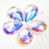 Iridescent Star Faceted Teardrop Chandelier Crystals, 38mm Pack of 5 - ChandelierDesign