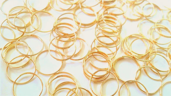Gold Tone Split Ring Chandelier Connectors 11mm - ChandelierDesign