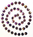 Iridescent Purple Yard Chandelier Crystals Garland, Golden Plum - ChandelierDesign