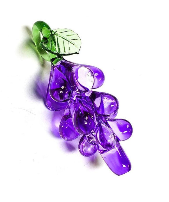Purple Murano Style Glass Grapes for Chandeliers 65mm Fruit Ornaments - ChandelierDesign