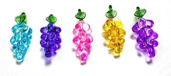 Murano Style Glass Grapes for Chandeliers 65mm Fruit Ornaments - ChandelierDesign