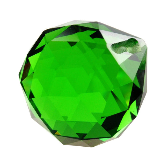 Green Chandelier Crystal Faceted Ball Prism - ChandelierDesign