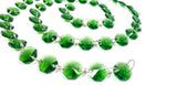 Green Yard Chandelier Crystals Garland - Ring Connectors - ChandelierDesign