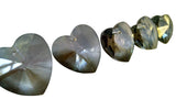 Gray Heart Chandelier Crystals Prisms 28mm Grey - ChandelierDesign