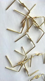 Vintage Gold Tone Chandelier Pins, Crystal Connectors Twisted Swirl Design