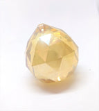 Golden Champagne Faceted Ball Chandelier Crystal Prisms