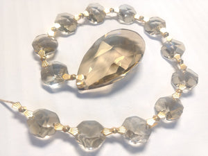Champagne Teardrop Ornament, Suncatcher Chandelier Crystals