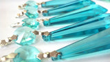 5 Light Aqua Icicle Chandelier Crystals - Chandelier Design