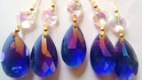 5 Sapphire Blue AB Iridescent Teardrop Chandelier Crystals - Chandelier Design