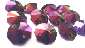 Golden Plum 14mm Octagon Beads Chandelier Crystals 2 Holes - ChandelierDesign