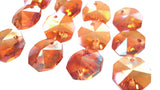 Iridescent Peach AB 14mm Octagon Beads Chandelier Crystals 2 Holes - ChandelierDesign