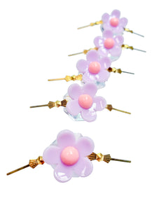 Lavender Daisies for Chandelier Pack of 5 Crystals, Chic Daisy Chandelier Decoration - 82C - Chandelier Design