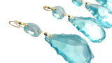 Light Aqua French Cut Chandelier Crystals Pack of 5 Ornaments - ChandelierDesign