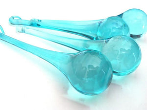 Light Aqua Raindrop Chandelier Crystals, Pack of 5 - ChandelierDesign