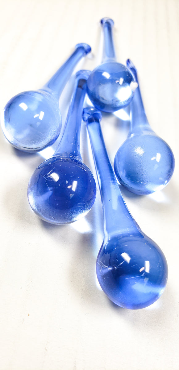 Light Blue Raindrop Chandelier Crystals, Pack of 5 - ChandelierDesign
