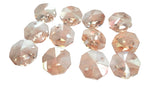 Light Champagne 14mm Octagon Beads Chandelier Crystals 2 Holes - ChandelierDesign