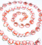 Light Peach Yard Chandelier Crystals Garland - Ring Connectors - ChandelierDesign