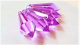 Lilac Purple Icicle Chandelier Crystals, Pack of 5 Pendants - ChandelierDesign