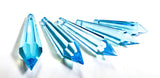 Light Aquamarine Icicle Chandelier Crystals, Pack of 5 Pendants - ChandelierDesign