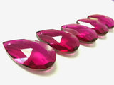 Magenta Teardrops Chandelier Crystals, Pack of 5 - ChandelierDesign