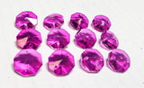 Magenta 14mm Octagon Beads Chandelier Crystals 2 Holes - ChandelierDesign